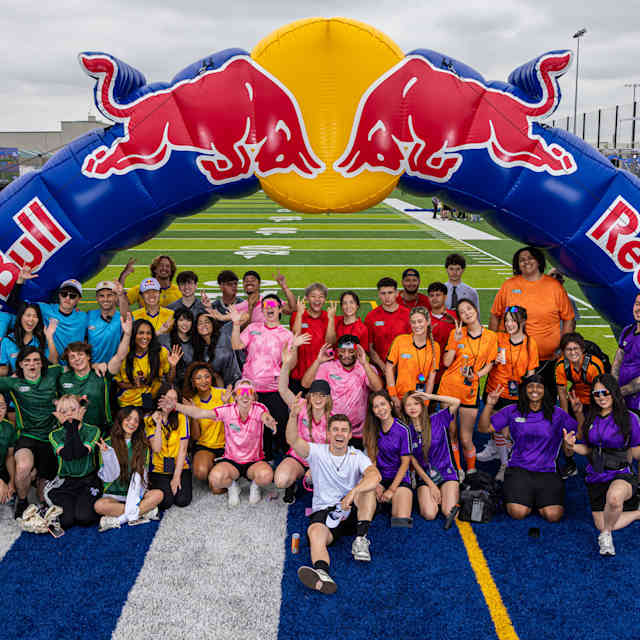 On 16 August 2025, competitors gather for a group shot during Ludwig's Streamer Games in Los Angeles, USA