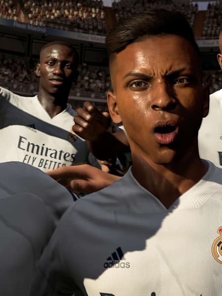 Real Madrid player celebrating in FIFA 21