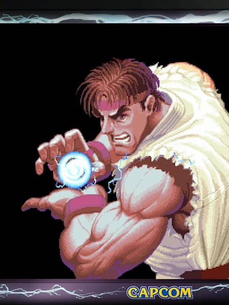 An image of Ryu from Super Street Fighter II.