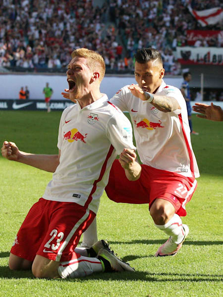 Le club de foot Red Bull Leipzig basé à Leipzig et fondé par Red Bull est l'équipe surprise du championnat allemand de football.