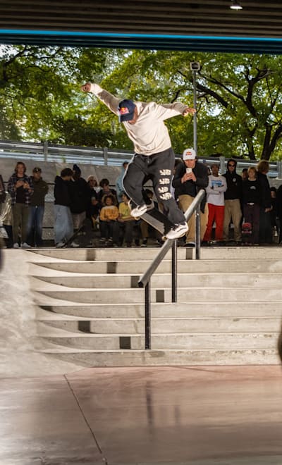 Zion Wright skates at Red Bull Drop In Tour in Miami, Florida, USA on 29 January, 2022. 