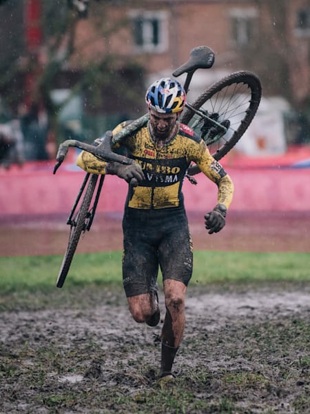 Wout van Aert (BEL/Jumbo-Visma) racing the UCI cyclo-cross World Cup on December 27, 2020 in Dendermonde, Belgium.