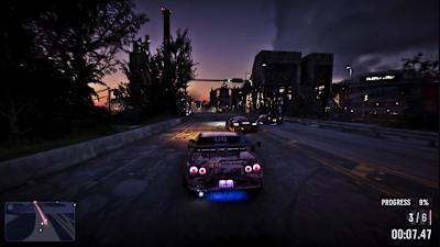 Screenshot aus GTA 6 zeigt ein nächtliches Straßenrennen
