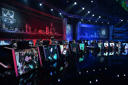 Players at the League of Legends World Championship.