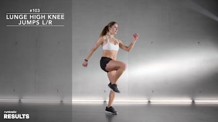 高膝抬腿原地跑