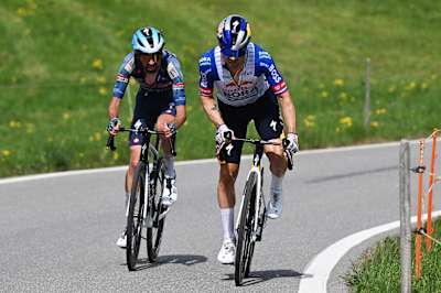 Primoz Roglic attacking