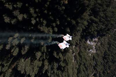 The Soul Flyers performing an incredible stunt in Switzerland.