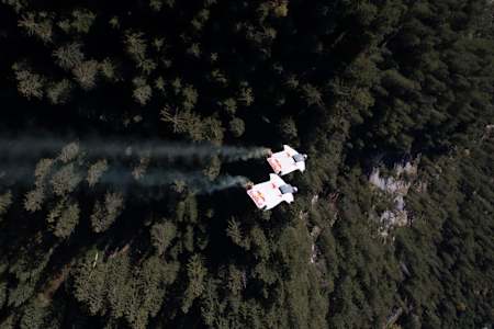 The Soul Flyers performing an incredible stunt in Switzerland.
