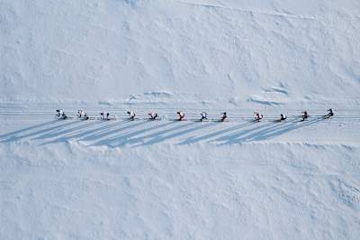 Participants seen at Red Bull Nordenskiöldsloppet in Jokkmokk, Sweden. 