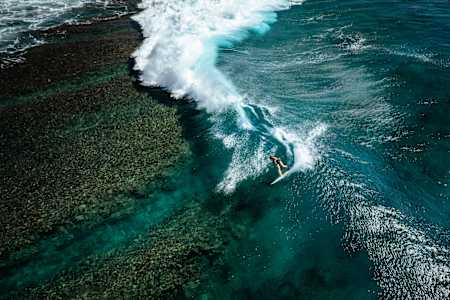 Caroline Marks in Mentawai Islands, Indonesia in 2022