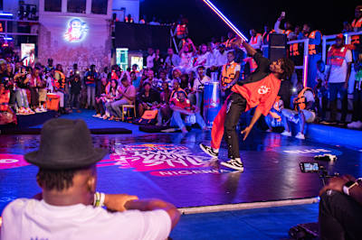 King DaVinci battled at the Red Bull Dance Your Style National Final at LASWA Barge, Ikoyi. Lagos on the September 11, 2022. 