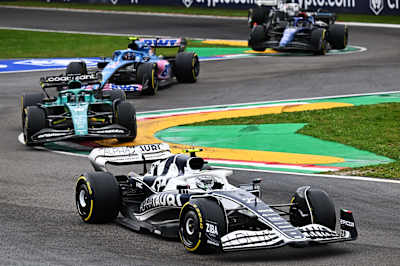 Yuki Tsunoda driving the (22) Scuderia AlphaTauri AT03 on track during the F1 Grand Prix of Emilia Romagna at Autodromo Enzo e Dino Ferrari on April 24, 2022 in Imola, Italy.
