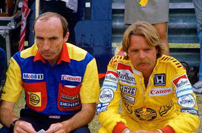 Frank Williams y Keke Rosberg, en 1985, F1.