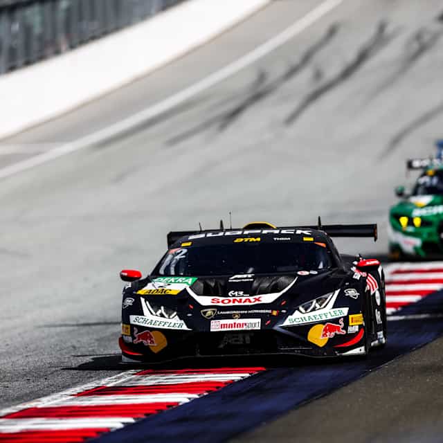 Nicki Thiim races during the DTM at the Red Bull Ring in Spielberg, Austria on September 14, 2025.   