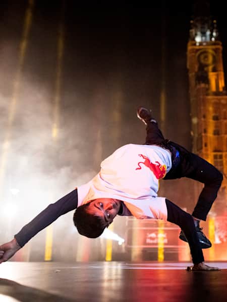 B-Boy Sunni poses for a portrait during the shooting of the announcement clip of the Red Bull BC One World Final 2021 in Gdansk, Poland on September 24, 2020.
