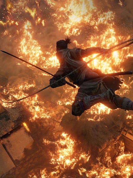 Captura de pantalla de Wolf en el videojuego Sekiro: Shadows Die Twice.