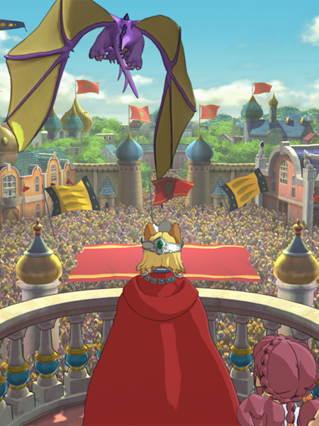 Tela de Evan e o reino em Ni No Kuni 2.