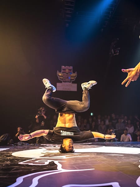 Issei from Japan performs during Red Bull BC One Asia Pacific Final, in Seoul, South Korea, on October 17, 2015.