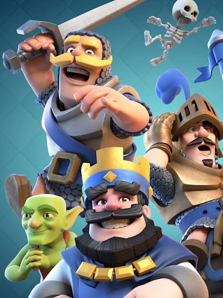 Verschillende personages uit Clash Royale.