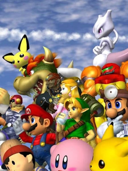 The roster of characters in the Super Smash Bros Melee eSports game by Nintendo