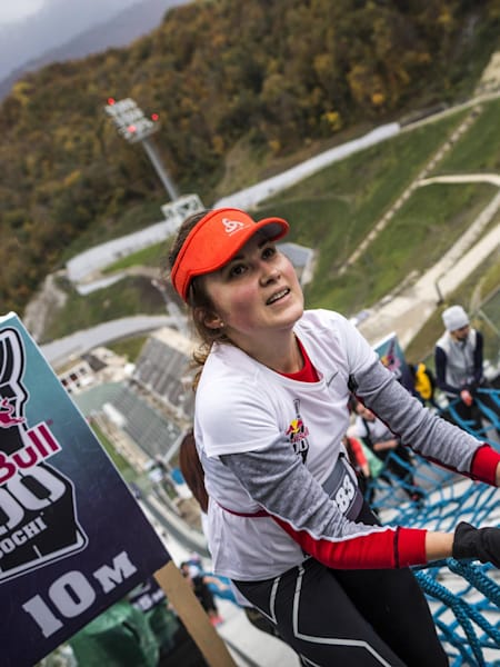 A competitor takes on the challenge of Red Bull 400.
