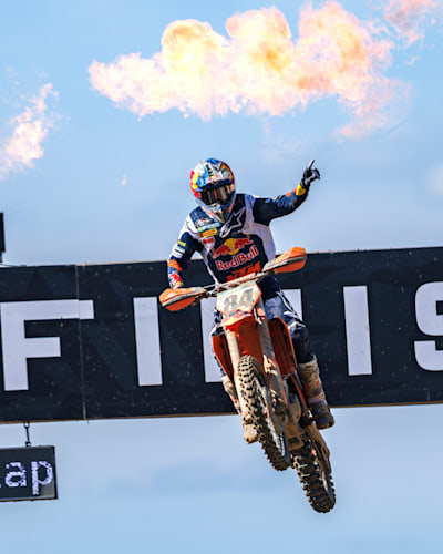Jeffrey Herlings of The Netherlands and Red Bull KTM Factory Racing competes during the FIM MXGP Motocross World Championship in Intu Xandu, Spain, on May 7, 2023.