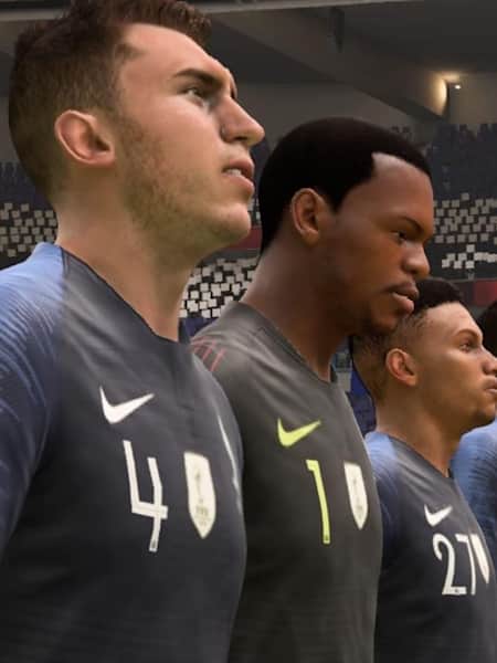 Laporte en Maignan in FIFA 21.
