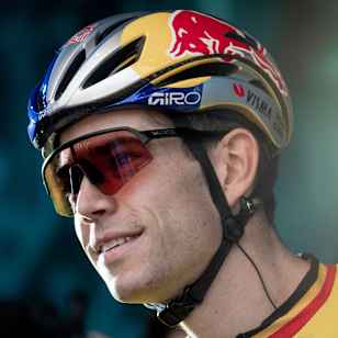 Wout Van Aert on the start podium of the 66th E3 Saxo Classic 2024, a one-day race from Harelbeke to Harelbeke, Belgium, over 207km, on 22 March 2024.