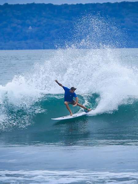 Surfer Leon Glatzer in action in Costa Rica.
