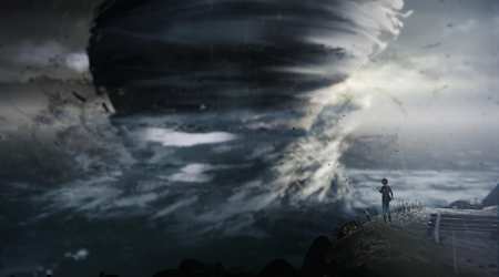 A screenshot of the storm in Arcadia Bay from Life is Strange