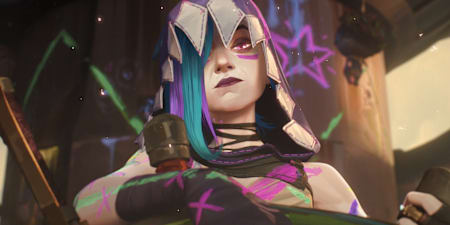 League of Legends character Jinx as seen in Arcane.    