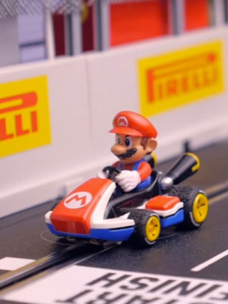 Super Mario and Super Max line up on the grid