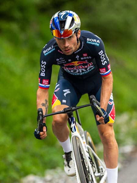 Primož Roglič durante la presentación de Bora - HansGrohe en junio de 2024.