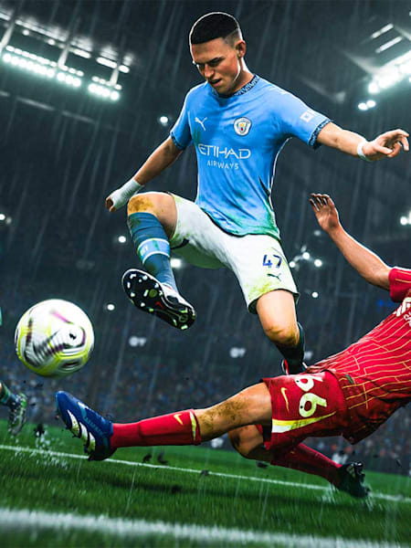 Duel in FC 25 between Phil Faden and Trent Alexander-Arnold.