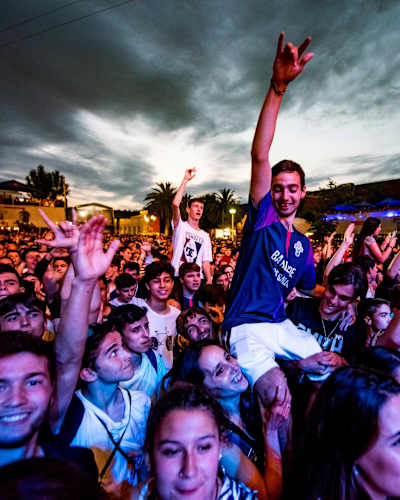 Crowd at Red Bull Batalla de los Gallos Ultima Oportunidad at Gijon, Spain on June 28, 2019.