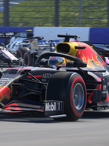 A screenshot of Max Verstappen in F1 2020
