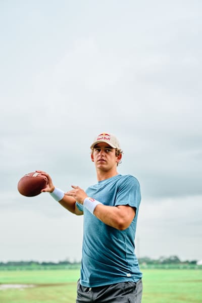 Arch Manning during quarterback training in Louisiana, United States on June 29, 2025.