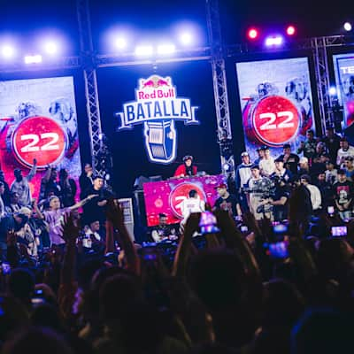 Teorema and Nitro perform during Red Bull Batalla Chile National Final at Polideportivo de Nunoa, in Santiago, Chile, on Oct 1, 2023.