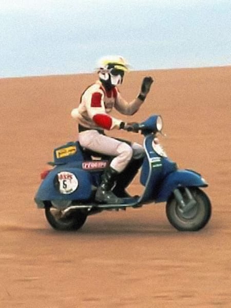 Vespa P200 mit Yvan Tcherniavsky Dakar 1980