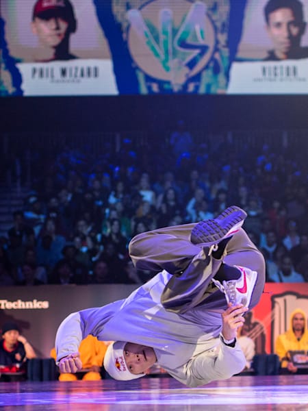 Phil Wizard from Canada competes at the Red Bull BC One World Final at Hammerstein Ballroom in New York, USA on November 12th, 2022 