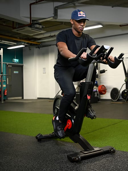 Manchester City FIFA athlete Ryan Pessoa poses for a portrait during a practice session in the Red Bull Gaming Sphere, London, United Kingdom on November 19, 2019.
