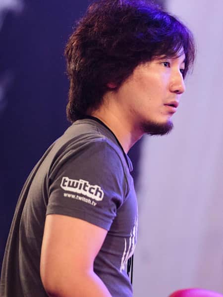 A close up of Daigo Umehara at a Street Fighter V event in Seattle