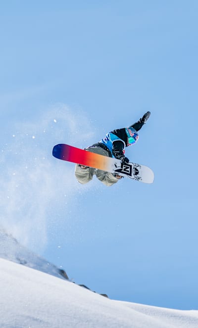 In 2023, Marcus Kleveland soars through the air at Red Bull Infinite Lines event in Avoriaz, France.
