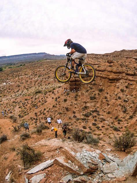 Robbie Bourdon drops in at Red Bull Rampage in 2001 before placing 3rd.