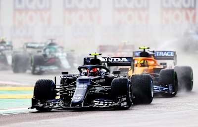 Pierre Gasly of Scuderia AlphaTauri at the Emilia Romagna Grand Prix 2021 on April 18,2021.