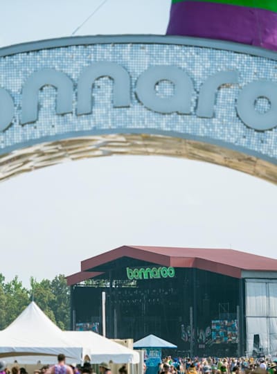 The Bonnaroo Arch and What Stage at the Bonnaroo Music and Arts Festival.