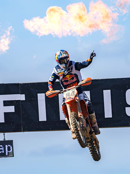 Jeffrey Herlings of The Netherlands and Red Bull KTM Factory Racing competes during the FIM MXGP Motocross World Championship in Intu Xandu, Spain, on May 7, 2023.