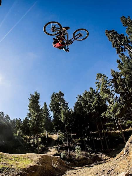 Skyline's Queenstown sister, Wynyard: Sam Reynolds performs a tabletop jump