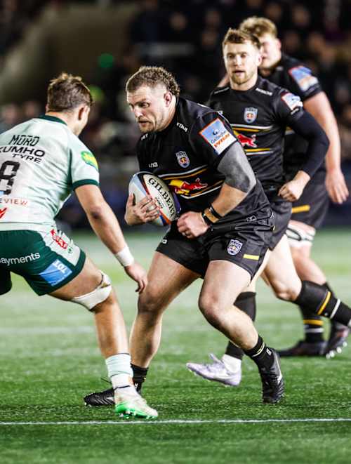 Adam Brocklebank in Gallagher PREM action against Leicester Tigers