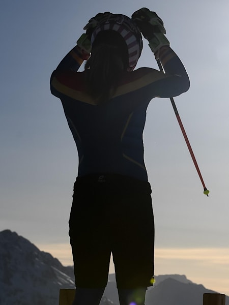 Mikaela Shiffrin trains at World Championships 2017